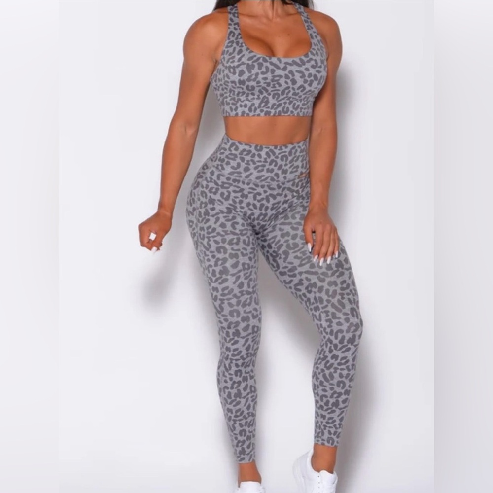 Bombshell Sportswear Gray Leopard Print Set